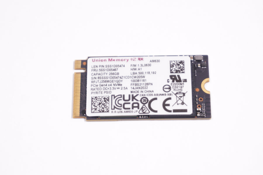New 5SS1C09730 Lenovo Laptop 256GB PCIe Gen4x4 NVMe PCIe M.2 2242 SSD Drive - LaptopParts.ca