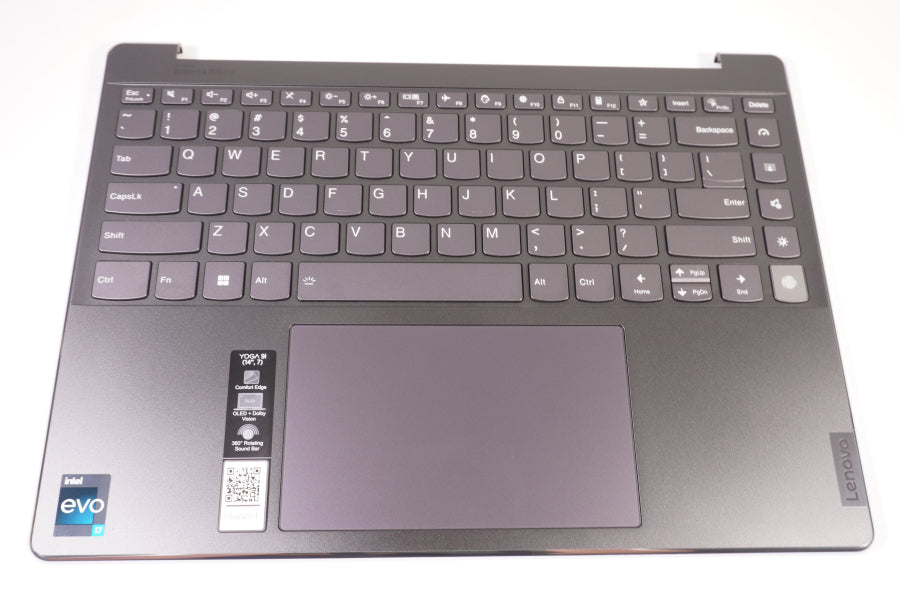 New 5CB1H23725 Lenovo Laptop US Palmrest Keyboard Storm Grey - LaptopParts.ca