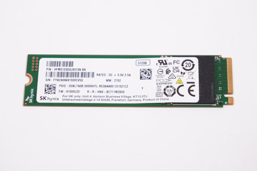 New 03B03-00370500 Asus Laptop 512GB PCIe NVMe Gen3 x4 M.2 2280 SSD Drive - LaptopParts.ca