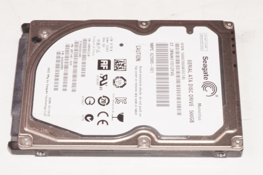 New ST9500423AS Seagate Laptop  500GB 7200RPM SATA 3Gbps 16MB Cache 2.5-inch Internal Hard Drive