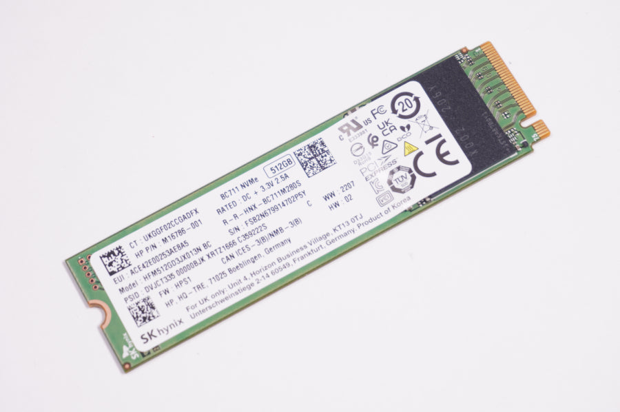 New L85364-005 Hp Laptop 512GB PCIe NVMe Gen3 x4 M.2 2280 SSD Drive