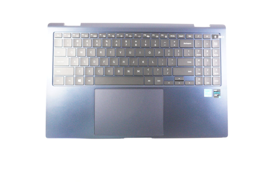 New BA97-11510A Samsung Laptop US Palmrest Keyboard Blue