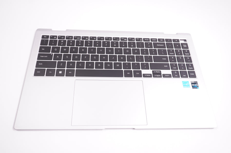 New BA59-04674A Samsung Laptop US Palmrest Keyboard Silver