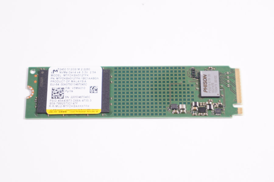 New 03B03-00373600 Asus Laptop 512GB PCIe NVMe Gen4x4 M.2 2280 SSD Drive - LaptopParts.ca