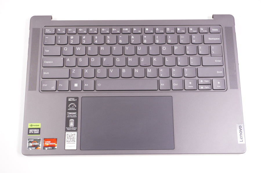 New 5CB1L50300 Lenovo Laptop US Palmrest Keyboard Storm Grey - LaptopParts.ca