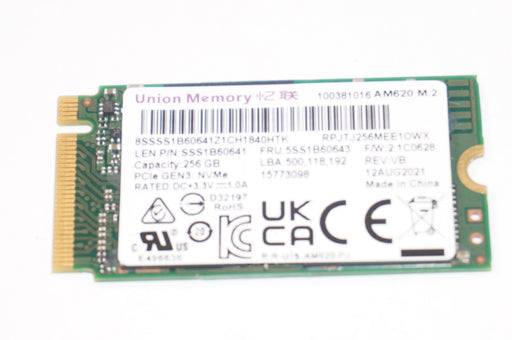 New 5SS1B60643 Lenovo Laptop 256GB M.2 2242  PCIe Gen3 NVMe - LaptopParts.ca