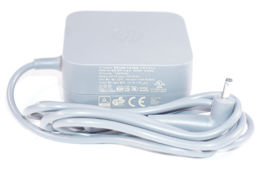 New 735978-004 Hp Laptop AC Adapter 18W Wall-Mount - LaptopParts.ca