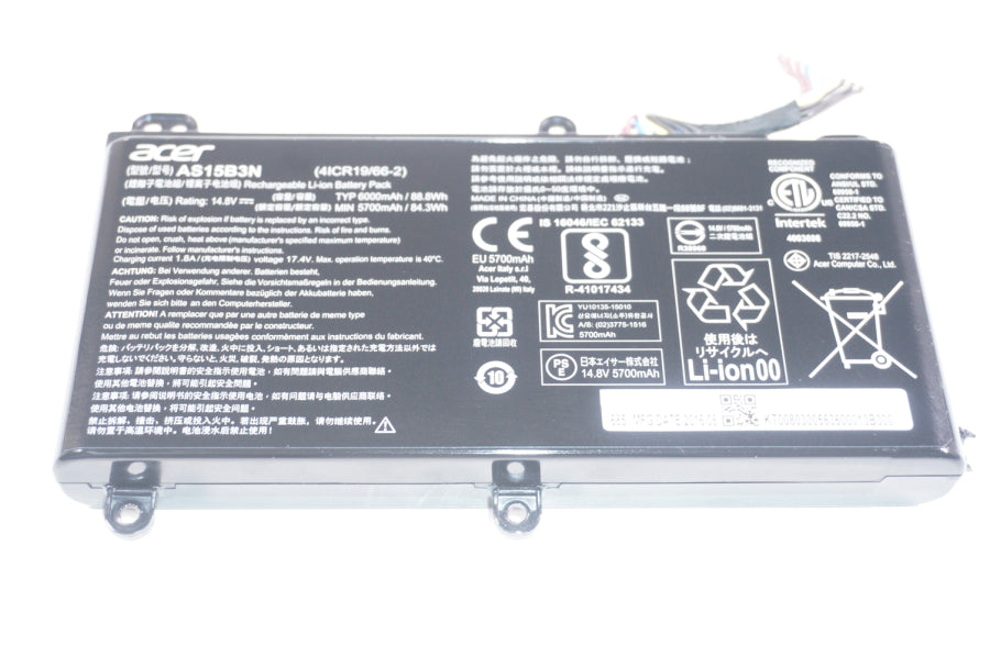 New AS15B3N Acer Laptop 14.8V 6000 mAh 88.8 Wh Battery - LaptopParts.ca
