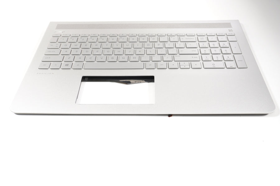 New TFQ37G76TP103AKD411 Hp Laptop US Palmrest Keyboard BL SILVER - LaptopParts.ca