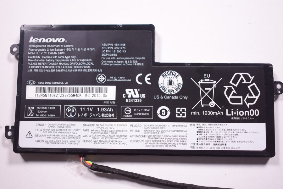 New 45N1108 Lenovo Laptop 11.1V 24W 2.09 Ah Battery 45N1111 - LaptopParts.ca