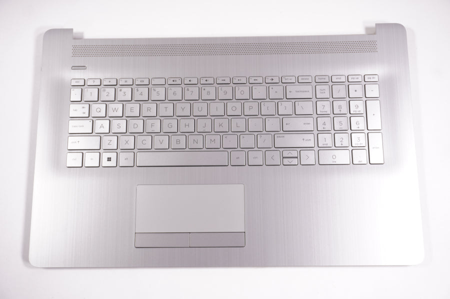 New L92785-001 Hp Laptop US Palmrest Keyboard Natural Silver