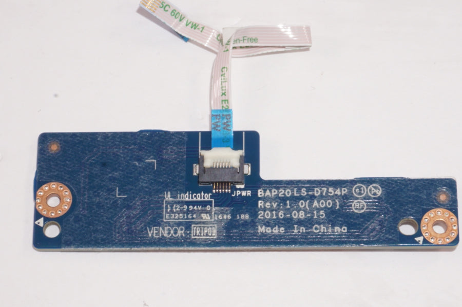 New LS-D754P Dell Laptop  Power Button Board