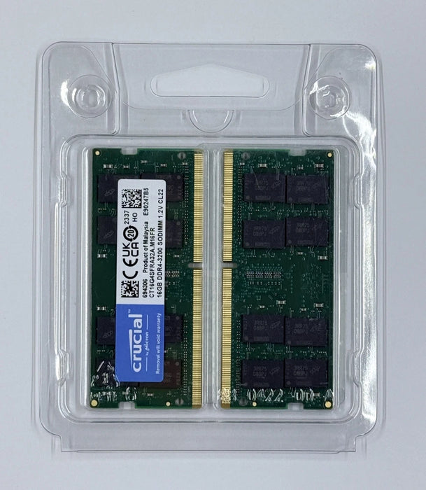 New Crucial 32GB (2x16GB) 3200MHz 260-pin SODIMM DDR4 Ram Memory Kit CT2K16G4SFRA32A - LaptopParts.ca