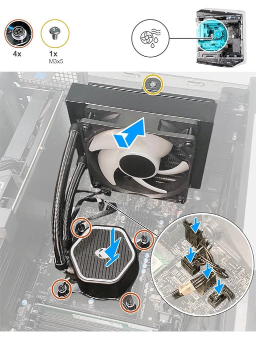 New Alienware Aurora R16 Cryo-Tech RGB Liquid Cooling System LGA 1700 REAR AIO 120mm - LaptopParts.ca