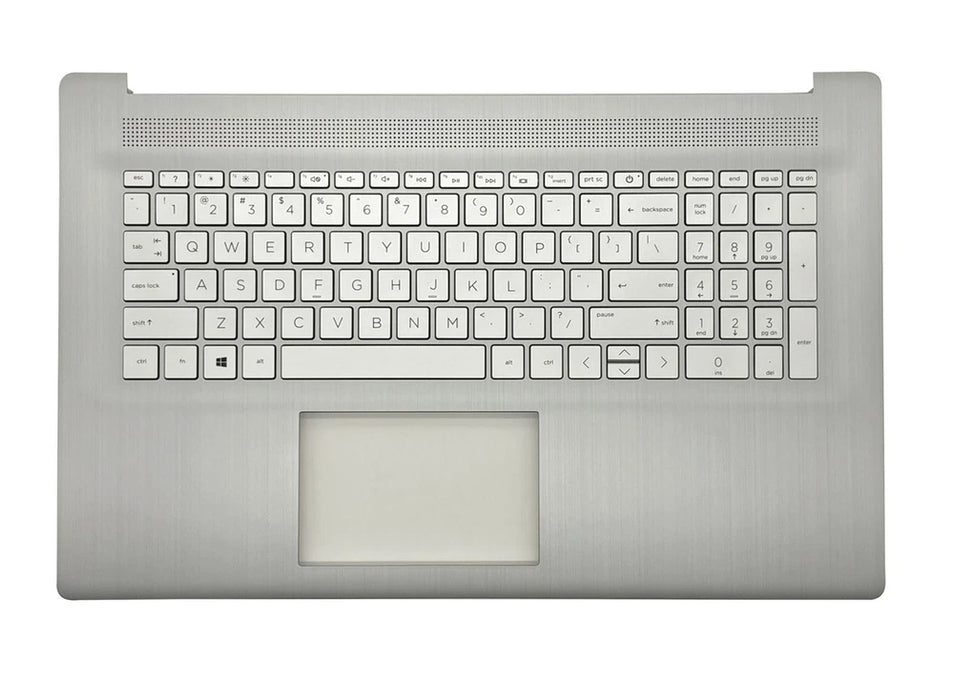 New HP 17-CN 17-CP 17T-CN Palmrest Non-Backlit Keyboard Silver US English M50458-001