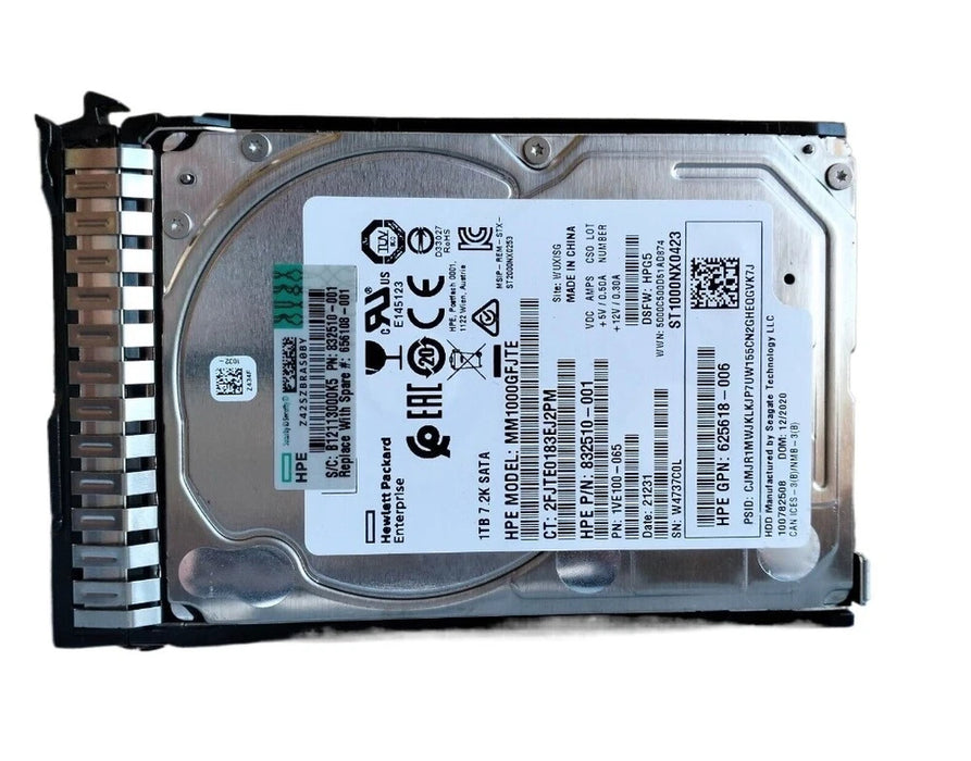 New HP 1TB 6G SATA 7.2K 2.5 SC MDL HDD G8/G9 655710-B21 656108-001 MM1000GBKAL