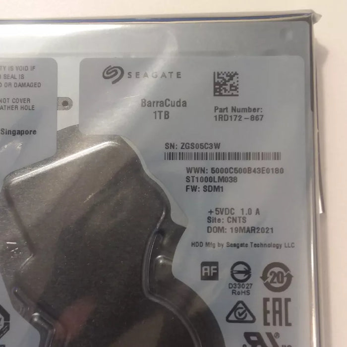 New Seagate ST1000LM038 Barracuda 1 TB SATA 2.5" 5400 RPM 128 MB Hard Drive - LaptopParts.ca
