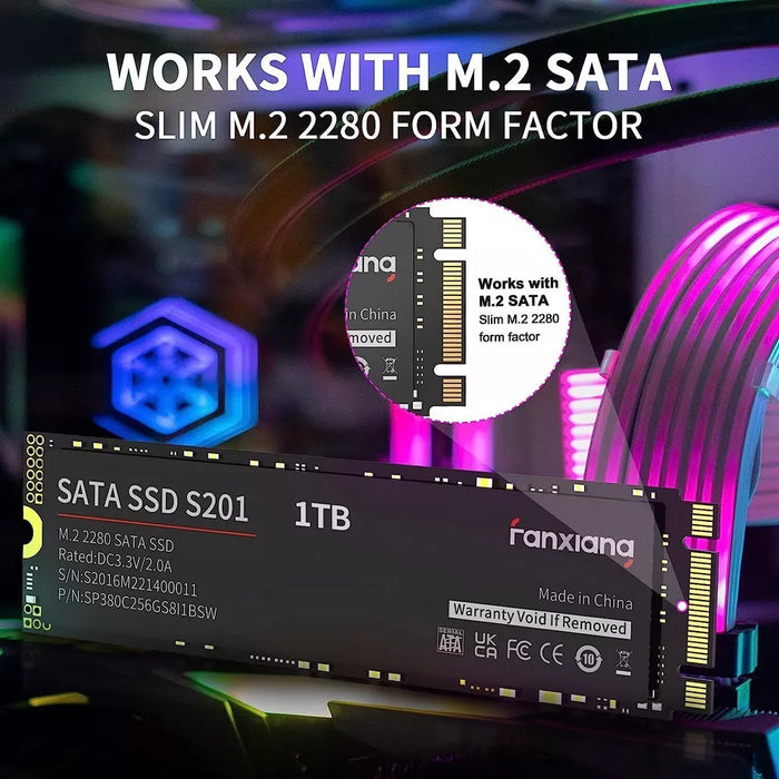New Fanxiang M.2 2280 SSD NGFF SATA III SSD 512GB 6Gb/s Internal Solid State Drive - LaptopParts.ca