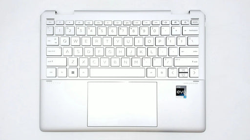 New HP Spectre 14-EF Series Pallmrest with US Englis Keyboard Silver N12208-001 - LaptopParts.ca