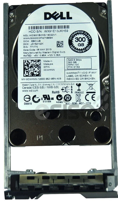New Dell WD3001BKHG 0CWHNN CWHNN 300GB SAS 2.5 HDD Hard Drive - LaptopParts.ca