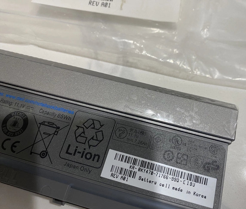 New Genuine Dell Latitude KY265 Battery 85WH - LaptopParts.ca