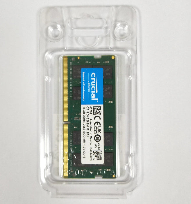 New Crucial 16GB DDR4 2666MHz PC4-21300 Memory RAM 260-Pin CT16G4S266M - LaptopParts.ca