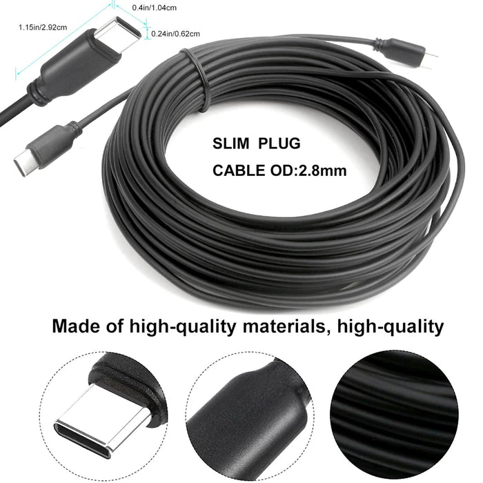 New USB-C to USB-C 50FT Cable USB2.0 Cable USB C to Type C Fast Charging Cable - LaptopParts.ca
