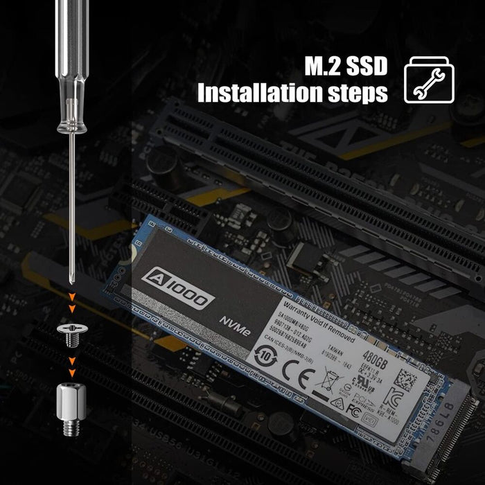 New M.2 SSD Screw Kit M.2 NVME SSD Mounting Screws M.2 Screws for Laptops