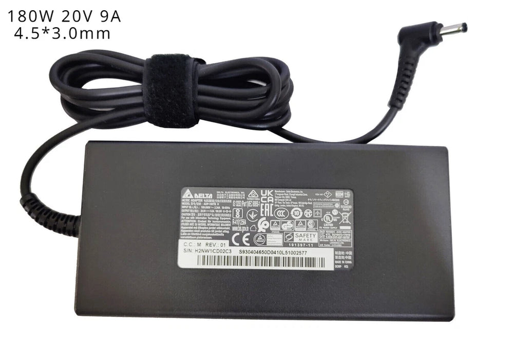 New Delta MSI Creator GF GS Kanata Sword 20V 9A 180W AC Adapter 4.5mm  ADP-180TB