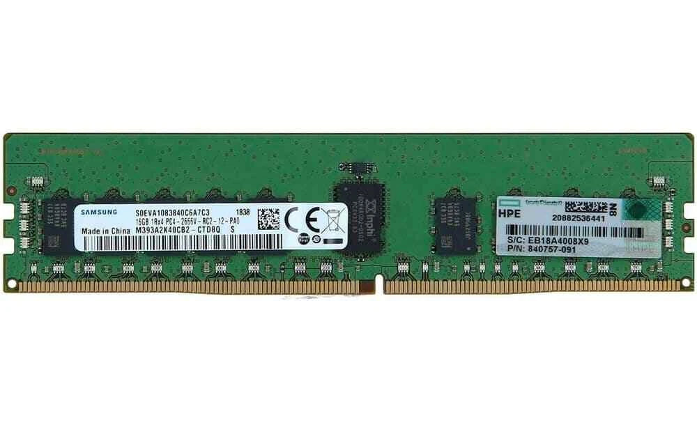 New HPE 16GB 1RX4 PC4-2666V-R Memory 1X16GB 815098-B21 840757-091 850880-001