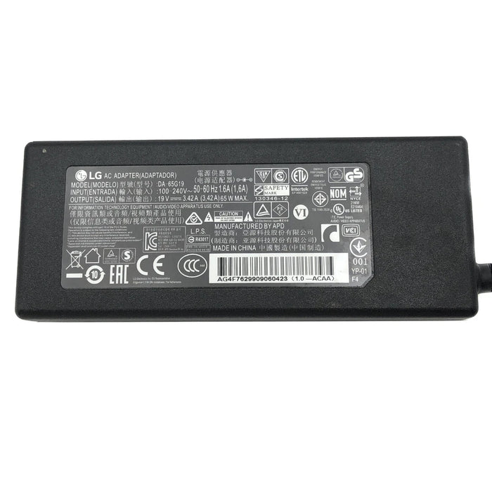 New Genuine LG Monitor 65W AC Adapter 19V DA-65G19