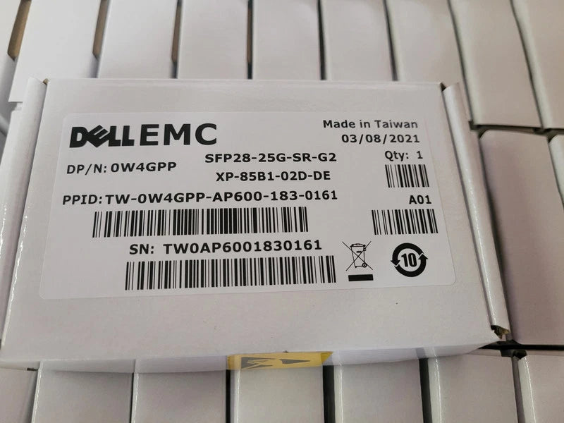 New Genuine Dell SFP28-25G-SR-NOF Transceiver Assembly FTLF8538P4BCL-FC W4GPP