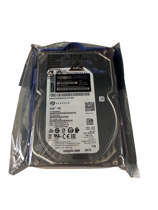 New Lenovo ThinkSystem 00MX125 4XB7A13554 3.5" 1TB 7.2 NON-HS SATA HDD Hard Drive