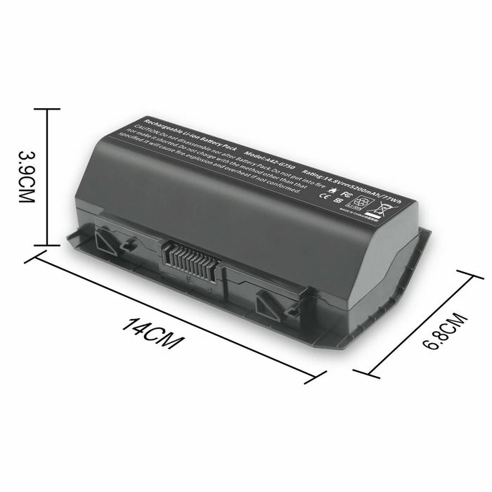 New Compatible Asus ROG G750 G750J G750JM G750JW G750JX Battery A42-G750 0B110-00200000M