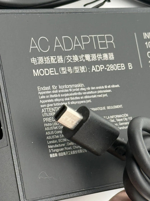 New Genuine Asus  Strix G16 G18 280W 20V 14A Mini USB AC Adapter A22-280P1B ADP-280EB B