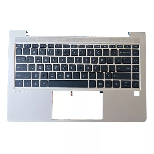 New HP Probook 440 445 G9 Silver Palmrest With Backlit US Keyboard N01287-001 - LaptopParts.ca