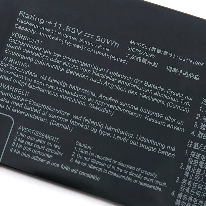 New Compatible Asus VivoBook S14 S433FA S433EA M433IA S433FL S533FA S15 50Wh Battery C31N1905