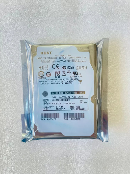 New HGST 1.2TB 10K 2.5" SAS 6.0GB/s Enterprise HDD HUC101212CSS600 Hard Drive 0B28477