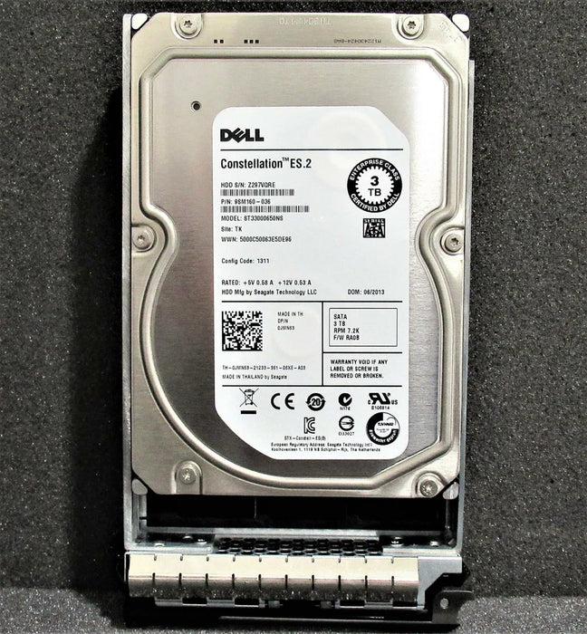New Dell ST33000650NS Constellation 3TB 7.2K 6GB 64MB 3.5'' SATA Hard Drive JMN63