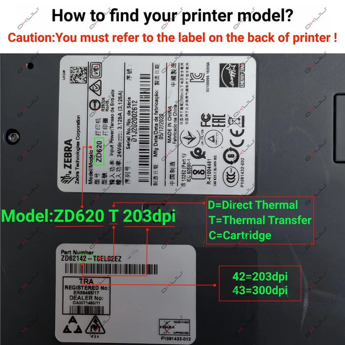 New Zebra ZD420T ZD620T Thermal Transfer Printer PrintHead P1080383-227