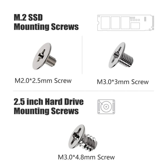 New M.2 SSD Screw Kit M.2 NVME SSD Mounting Screws M.2 Screws for Laptops