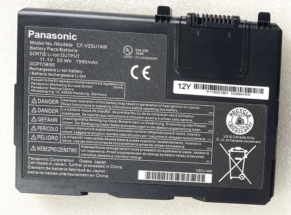 New Genuine Panasonic CF-33 Battery 22Wh CF-VZSU1AW CF-VZSU1AR CF-VZSU1AJS B0727W87Q7 - LaptopParts.ca