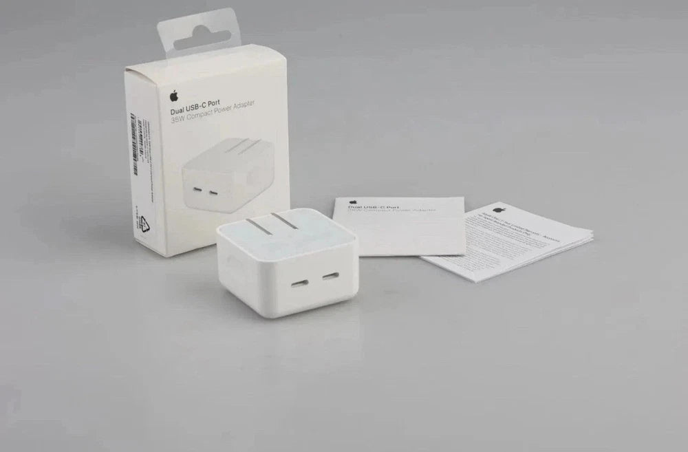 New Genuine Apple 35W Dual USB-C Port Compact Power Adapter MNWM3AM/A A2571
