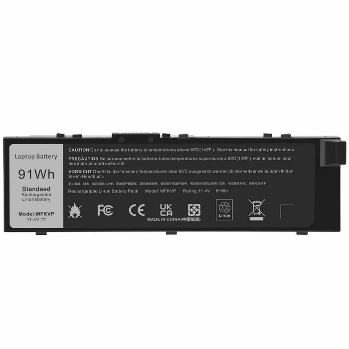 New Compatible Dell Precision 15 7510 7520 M7510 17 7710 7720 Battery 91Wh MFKVP - LaptopParts.ca