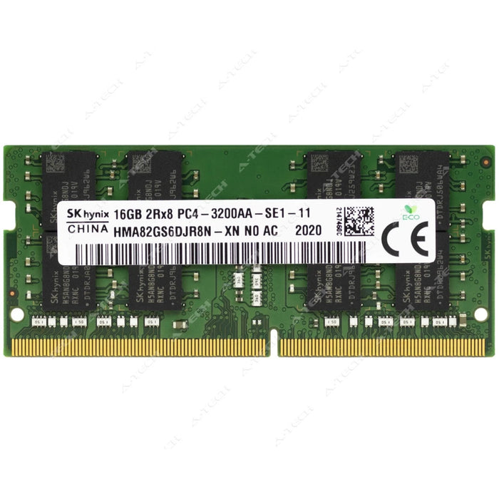 New Hynix 16GB DDR4 3200MHz PC4-25600 2Rx8 SODIMM Laptop Memory RAM HMA82GS6DJR8N-XN - LaptopParts.ca