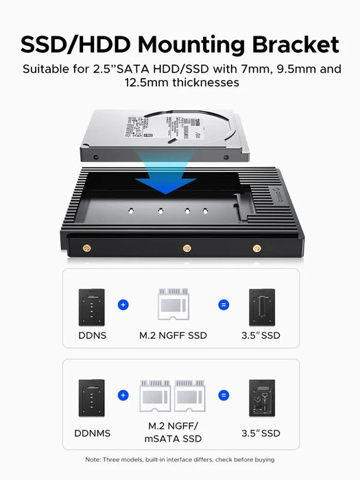 New Orico 2.5 to 3.5 inch Hard Drive Adapter Enclosure 6Gbps SSD HDD Mounting Bracket - LaptopParts.ca