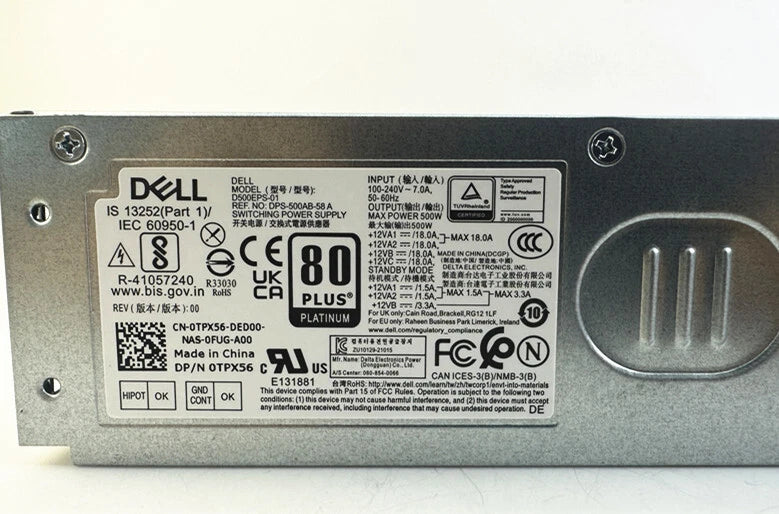New Dell Precision T3660 8950 Inspiron 3910 500W Power Supply D500EPS-01 RJVH9