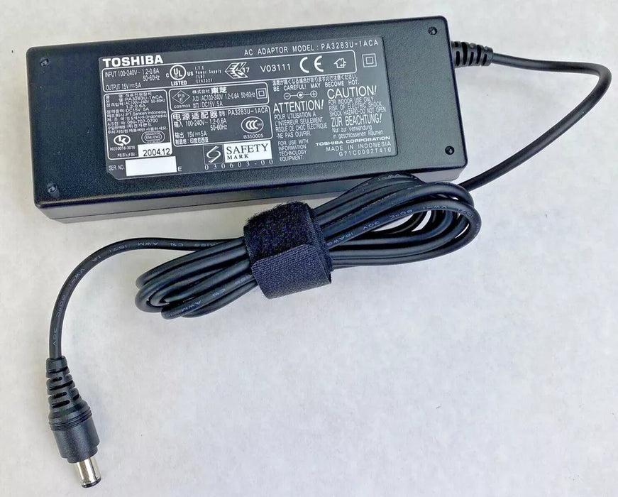 New Toshiba PA3201U-1ACA PA3283U-1ACA PA3283U-5ACA PA3469U-1ACA 75W 15V Charger AC-Adapter