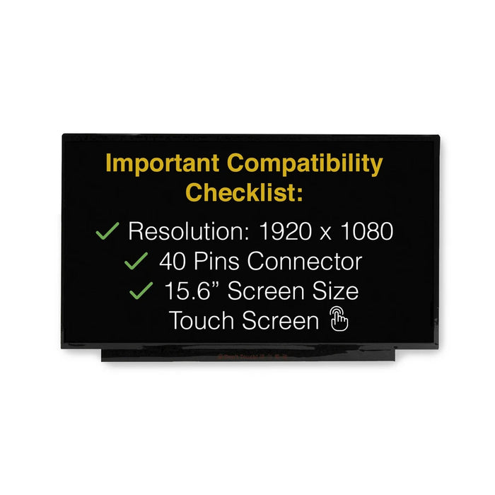 New NV156FHM-T08 V8.0 40 Pins Touch LCD LED Screen 1920x1080 IPS - LaptopParts.ca