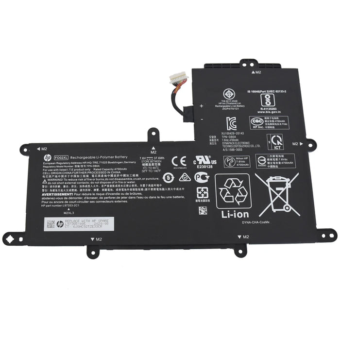 New Genuine HP Chromebook 11A 11A-NA0021NR FO02XL 37.6Wh 3-Cell 7.6V Battery L97355-005